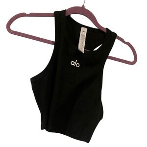NWT Alo Yoga aspire tank BLACK Size S